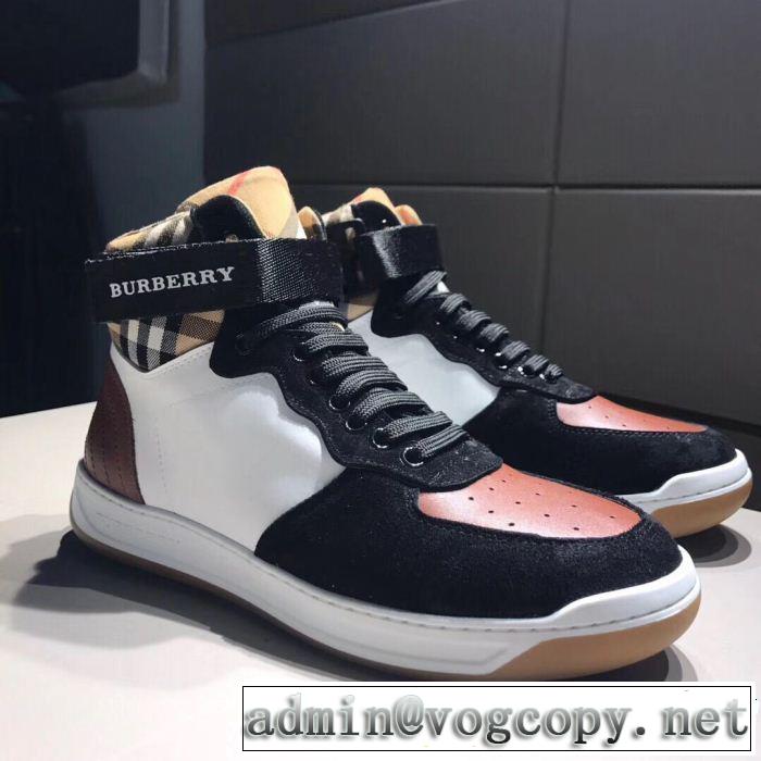 最新版おすすめ商品 ハイトップシューズ バーバリー 本当のオシャレアイテム BURBERRY 新入荷アイテムの通販