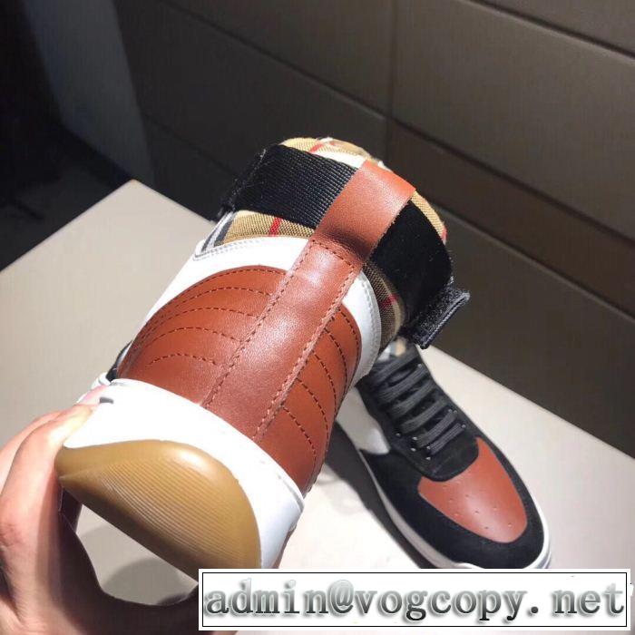 最新版おすすめ商品 ハイトップシューズ バーバリー 本当のオシャレアイテム BURBERRY 新入荷アイテムの通販