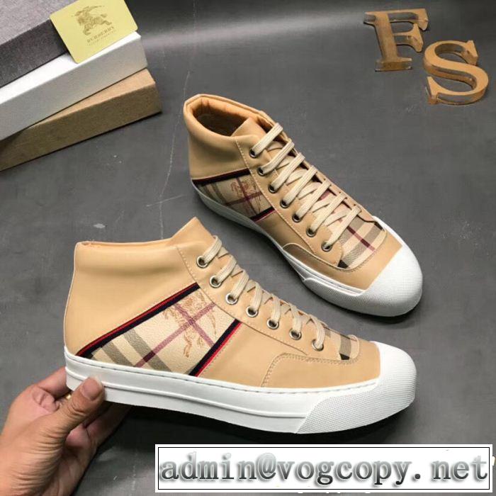 新着アイテム最新 ハイトップシューズ 2色可選 バーバリー BURBERRY  雑誌掲載アイテムセール