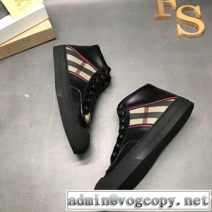 新着アイテム最新 ハイトップシューズ 2色可選 バーバリー BURBERRY  雑誌掲載アイテムセール