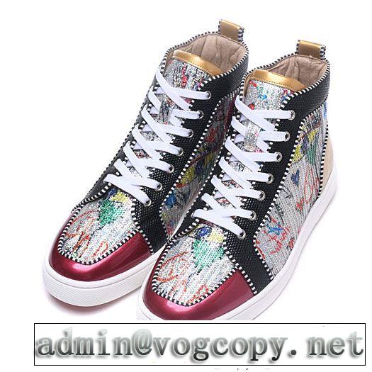 Christian Louboutinルブタンスニーカーコピー超激得100%新品メンズハイカットシューズ通勤通学靴