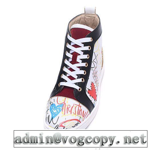 軽い履き心地Christian Louboutinルブタンコピーメンズハイカット本革スニーカーカジュアルシューズ春夏季新作