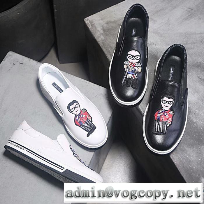 すっかり定番化カジュアルシューズ2018新品入荷 2色可選 ドルチェ＆ガッバーナ DOLCE & GABBANA