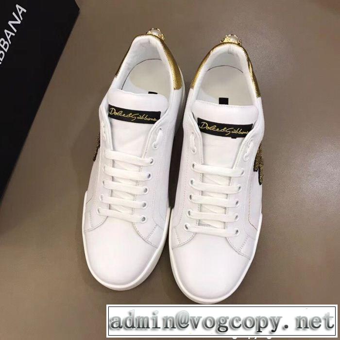 2018年春夏シーズン 芸能人愛用 ドルチェ＆ガッバーナ Dolce&Gabbana 2色可選 カジュアルシューズ