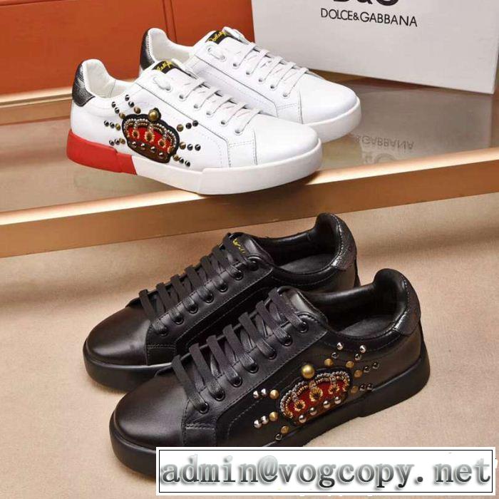 流行の注目ブランド 圧倒的人気新着 Dolce&Gabbana ドルチェ＆ガッバーナ ハイトップシューズ 2色可選