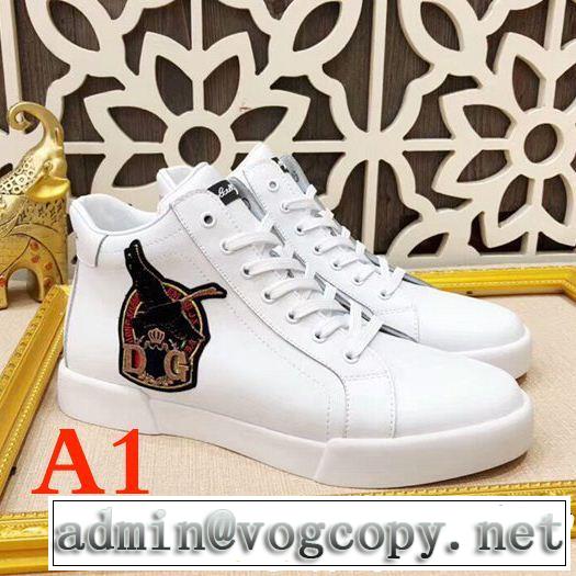 2018人気の主流アイテム 期間限定セール Dolce&Gabbana ドルチェ＆ガッバーナ ハイトップシューズ 3色可選
