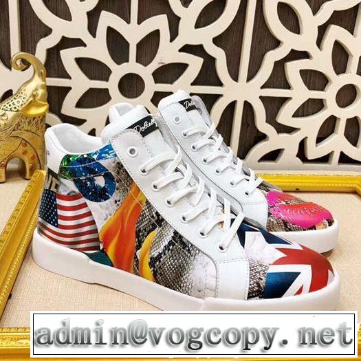 2018人気の主流アイテム Dolce&Gabbana ドルチェ＆ガッバーナ 圧倒的人気新着 ハイトップシューズ