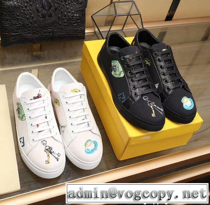 カジュアルシューズ フェンディ FENDI 18ＳＳ美品 2色可選 数量限定再入荷