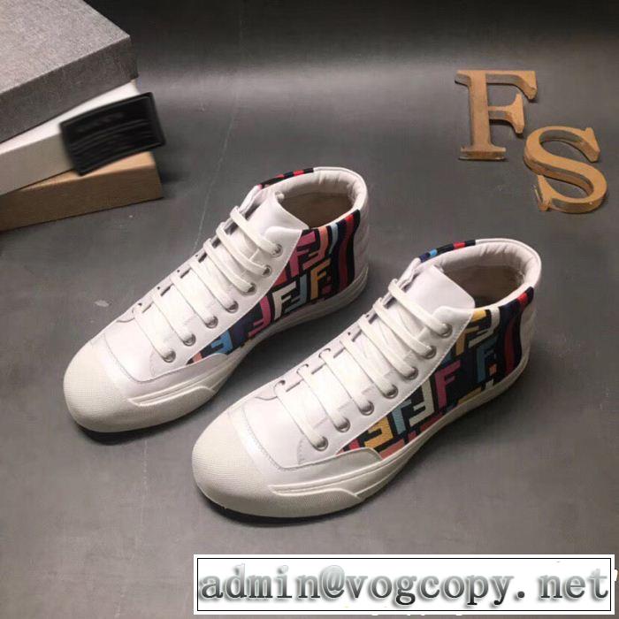 フェンディ FENDI 新作アイテム60％OFF ハイトップシューズ ブランド新作2018 2色可選