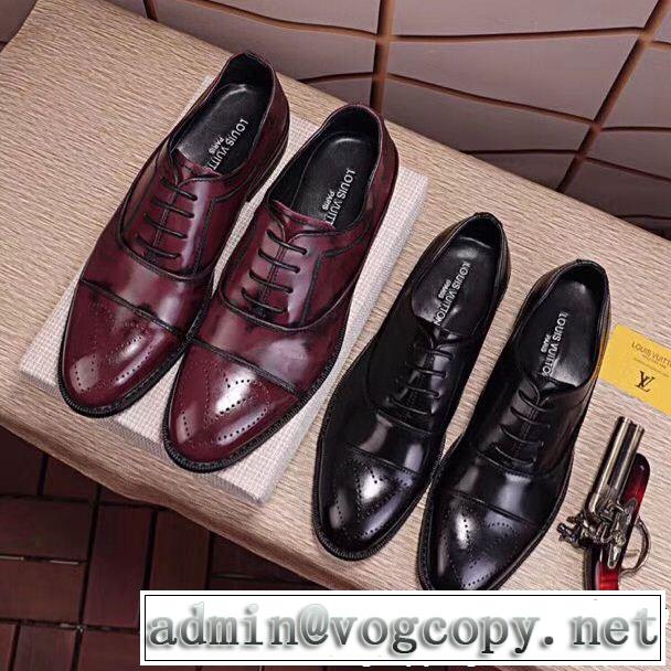 有名人同じアイテム ルイ ヴィトン大胆なデザイン LOUIS VUITTON 2色可選 フォーマルシューズ