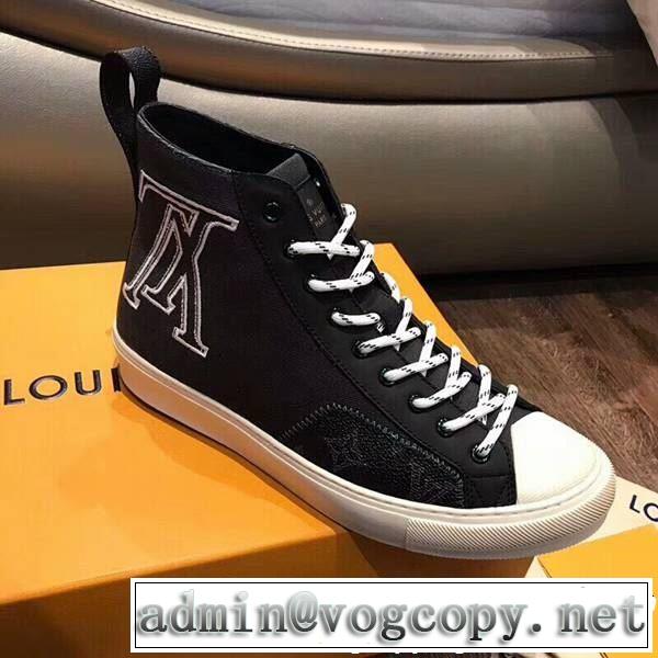 2018【SALE！】人気デザインで欲しい ルイ ヴィトン LOUIS VUITTON 2色可選 ハイトップシューズ