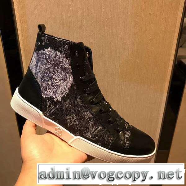  最近人気一番！2色選択可 ルイ ヴィトン LOUIS VUITTON 2018年秋冬入荷 ハイトップシューズ