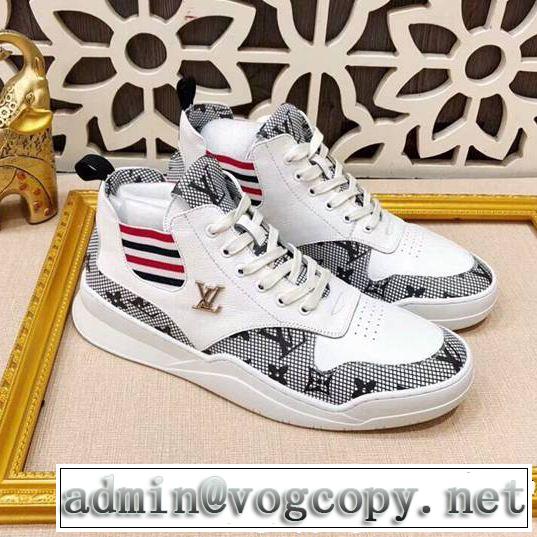  2018秋冬の定番新品到来! ルイ ヴィトン LOUIS VUITTON 圧倒的人気新着 ハイトップシューズ