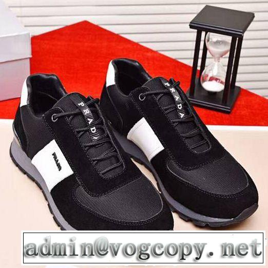 2018人気の主流アイテム プラダ PRADA 3色可選 スニーカー期間限定セール