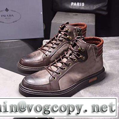 最近人気一番！ ハイトップシューズ  2018新品入荷 2色選択可 プラダ PRADA 人気急上昇中