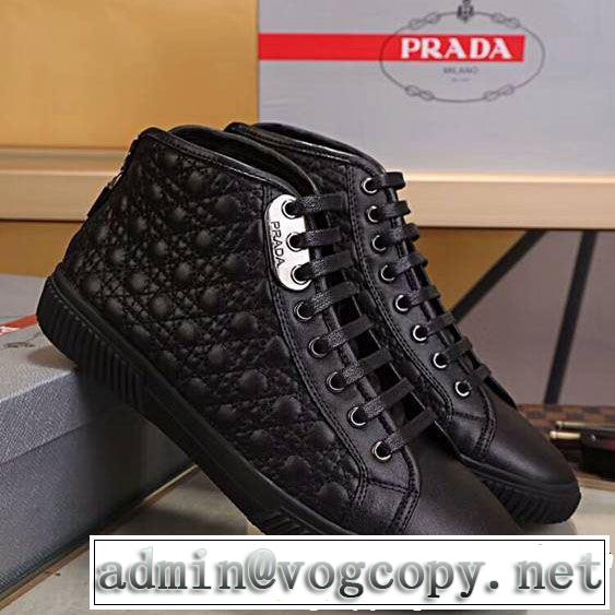  コレは買い！最安値 プラダ PRADA ハイトップシューズ 毎週更新ブランド新作 