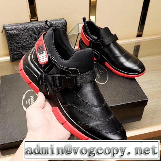 今、大人のお洒落に プラダ PRADA 限定人気セール ハイトップシューズ 最安値2019