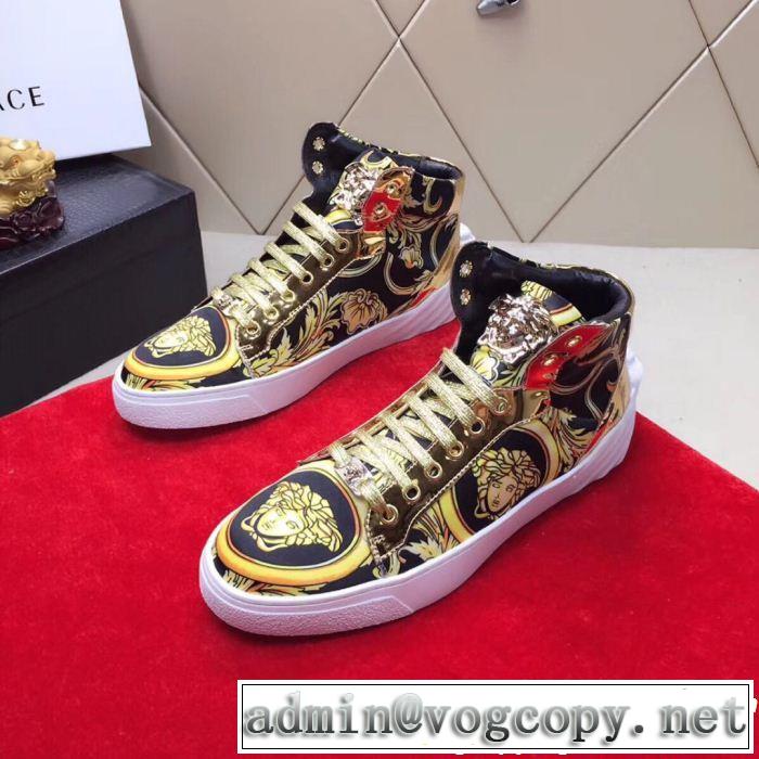 2色可選ハイトップシューズ 人気限定値段が安いヴェルサーチVERSACE 2019年人気の最新作