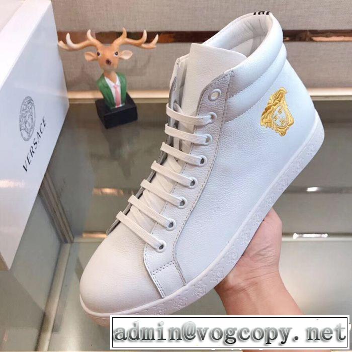冬限定の人気おすすめ  2色可選 ヴェルサーチVERSACE2018年秋冬コレクション ハイトップシューズ