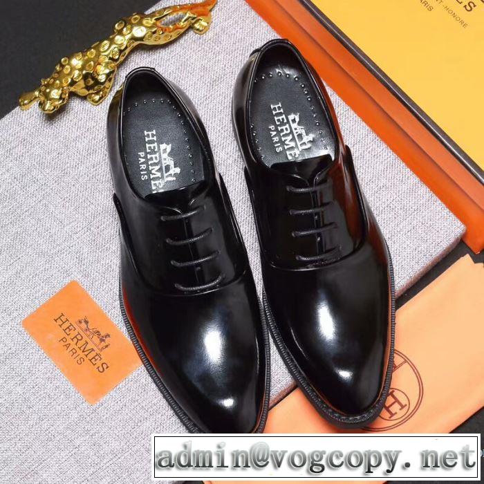  エルメス HERMES 2018人気の主流アイテム  ビジネスシューズ 2色可選 ファッションの最先端！