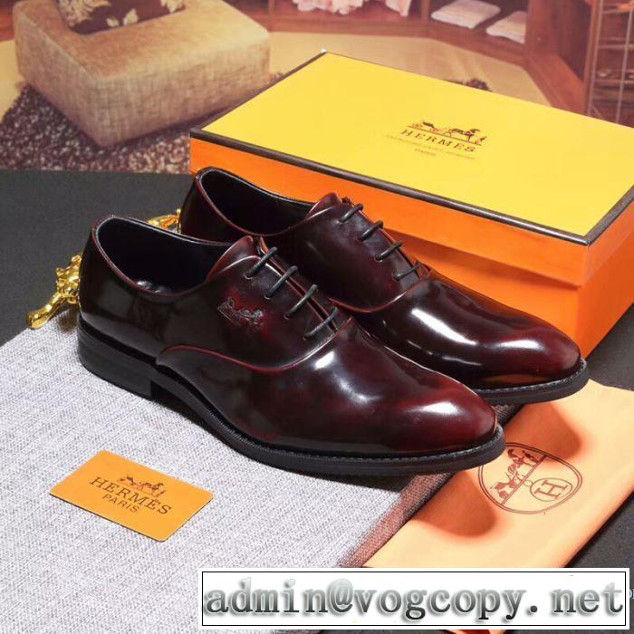 エルメス HERMES 2018人気の主流アイテム  ビジネスシューズ 2色可選 ファッションの最先端！