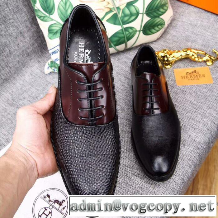 希少性の高い エルメス HERMES 2018人気の主流アイテム 保温性の高い  ビジネスシューズ