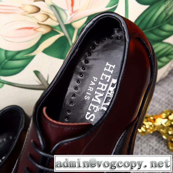 希少性の高い エルメス HERMES 2018人気の主流アイテム 保温性の高い  ビジネスシューズ