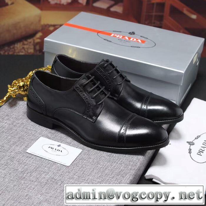 高級感が漂う プラダ  PRADA 2018人気の主流アイテム  ビジネスシューズ 2色可選 国内完売