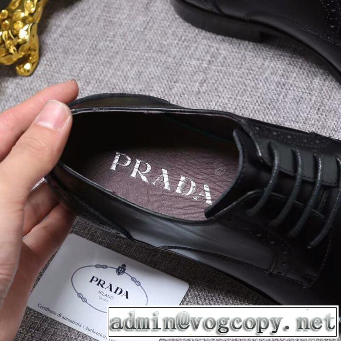 高級感が漂う プラダ  PRADA 2018人気の主流アイテム  ビジネスシューズ 2色可選 国内完売