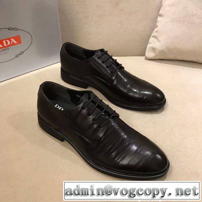 プラダ PRADA ビジネスシューズ 一味違うデザイン 2018人気の主流アイテム 良好品