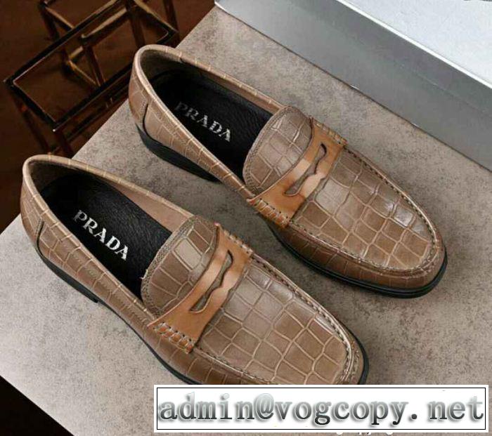  2018夏の定番新品到来! 在庫を確保 プラダ PRADA ビジネスシューズ 圧倒的人気新着