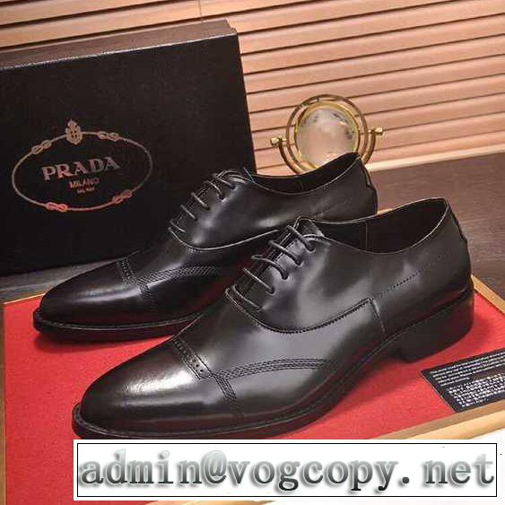 プラダ希少性の高い  PRADA 2018年人気満々のブランドビジネスシューズ売上ランキング1位