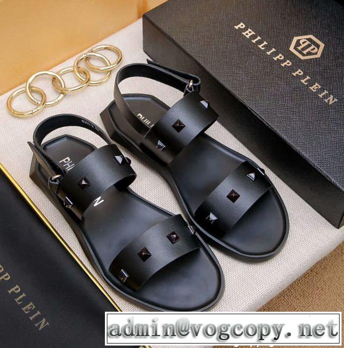 一味違うデザイン 2018新品入荷 サンダル 手頃価格 フィリッププレイン PHILIPP PLEIN