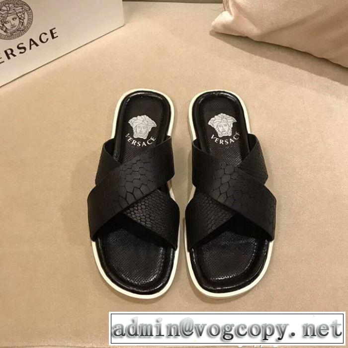 2018【SALE！】 2色可選 サンダル モデル大絶賛 ヴェルサーチ VERSACE 超人気美品