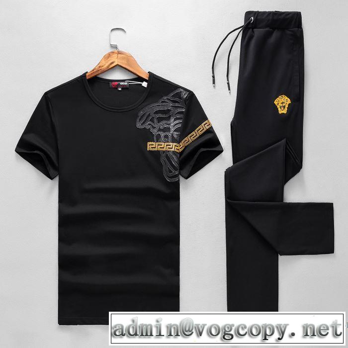 2018春夏新作 収縮性のある 上下セット 2色可選 ヴェルサーチ VERSACE ファション性の高い