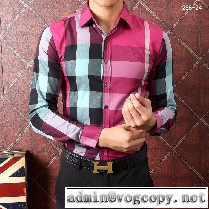 人気沸騰なアイテムBurberryバーバリーコピービジネス用メンズ長袖シャツストライプ柄2018新品セール