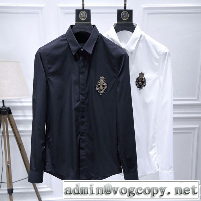  ドルチェ＆ガッバーナ Dolce&Gabbana 18ＳＳ美品 シャツ 2色可選 上品でファッション