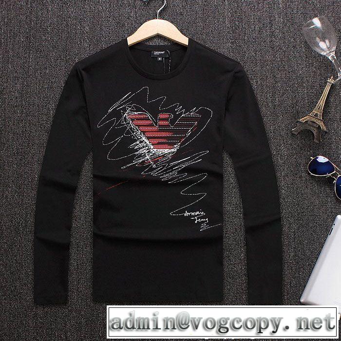 エレガンスな雰囲気に アルマーニ早い者勝ち！ARMANI 3色可選 長袖/Tシャツスタイリッシュ