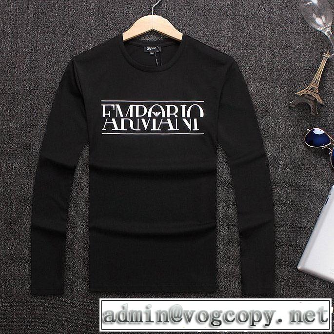 少量再入荷アルマーニ 程よい厚み ARMANI 3色可選 長袖/Tシャツロングシーズン愛用頂ける