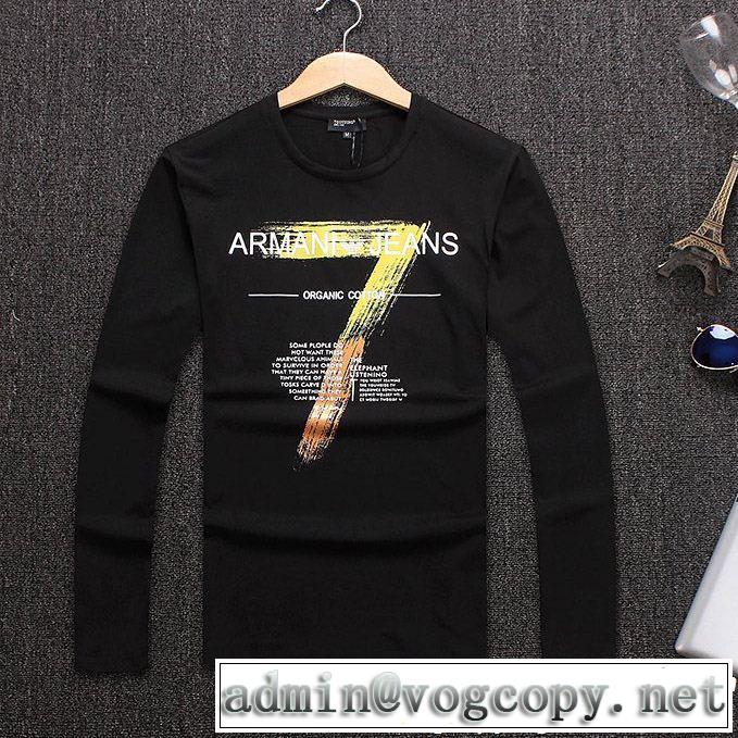  お得な価格で登場 アルマーニ ARMANI 日本未入荷3色可選 長袖/Tシャツ大ヒット割引販売