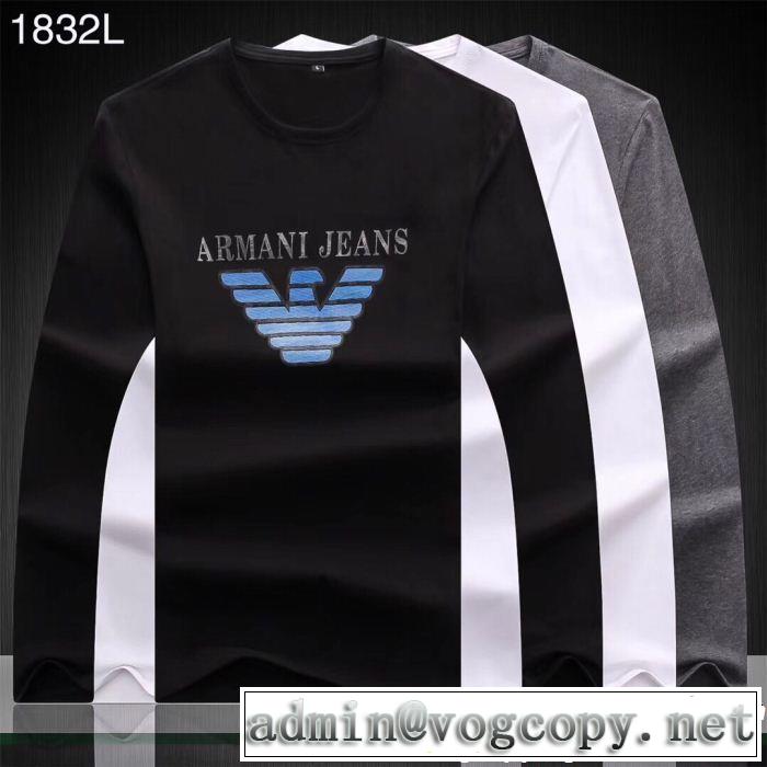  ARMANI欧米韓流 4色可選 長袖/Tシャツファッショニスタ愛用 アルマーニ 海外先行発売！