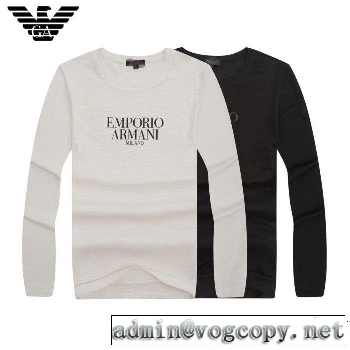  冬季限定販売 アルマーニ2018人気の主流アイテム ARMANI 2色可選 長袖/Tシャツ人気デザインで欲しいム