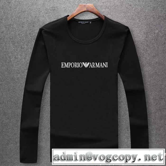  稀少*入手困難 アルマーニ ARMANI 秋冬超人気の最新作 長袖Tシャツ 多色可選 上品でベーシック