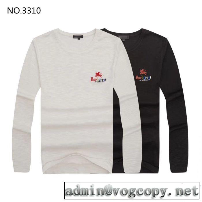 BURBERRY 2色可選 上品でベーシックバーバリーモデル大絶賛 長袖/Tシャツ 海外先行発売！