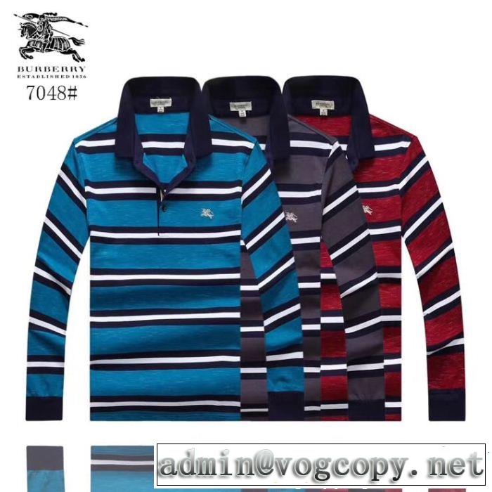  高級感が漂う バーバリー BURBERRY 今年っぽくNEWファッション  長袖 Tシャツ 3色可選