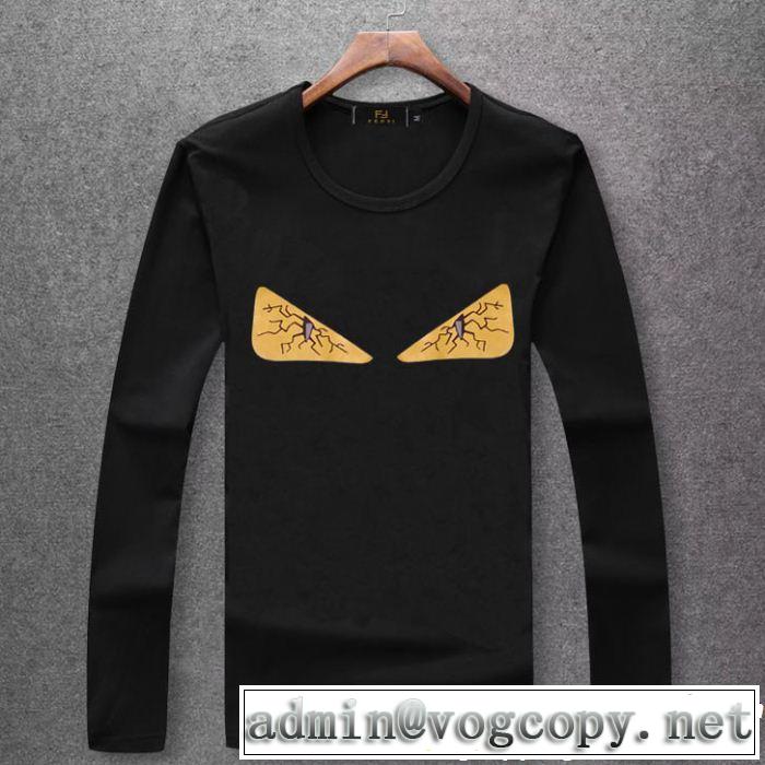 2018人気の主流アイテム 話題の新作到着 フェンディ FENDI  長袖 Tシャツ 多色可選