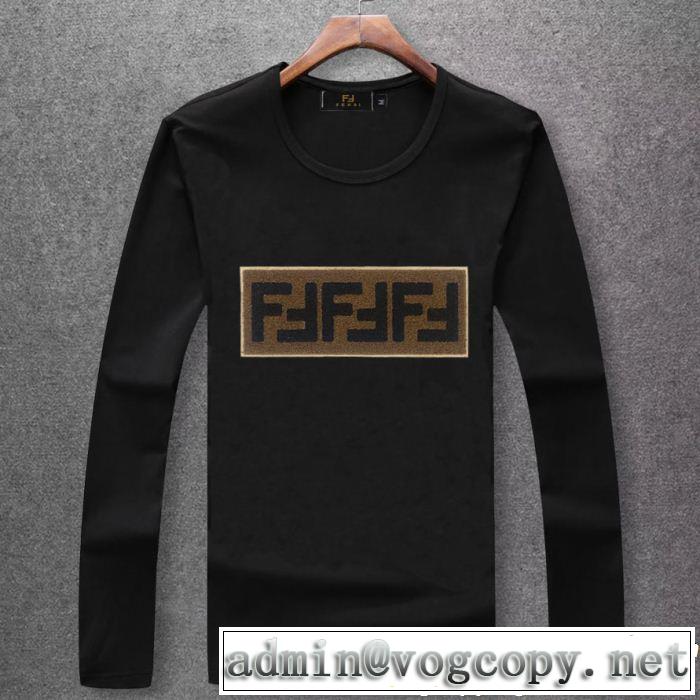 2018最高ランキング 多色可選 流行の注目ブランド フェンディ FENDI  長袖 Tシャツ