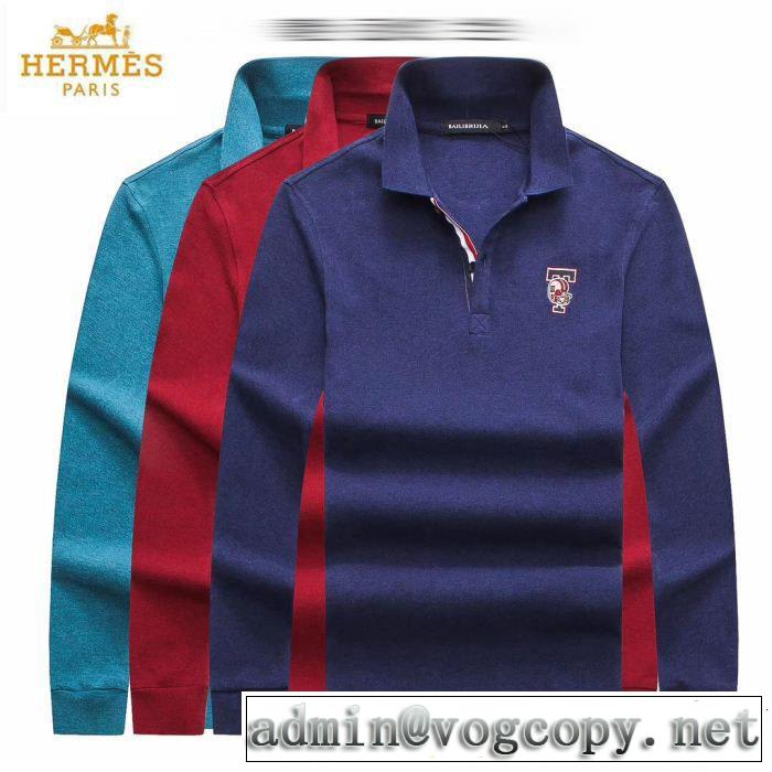  今年っぽくNEWファッション エルメス HERMES 2018最高ランキング 長袖 Tシャツ 3色可選 流行の注目ブランド