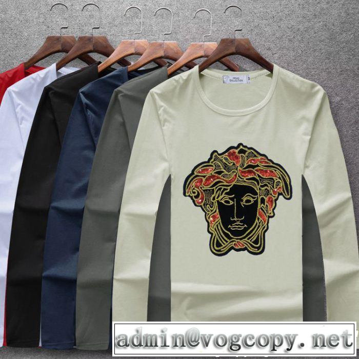  高感度アイテムVERSACE 多色可選 長袖/Tシャツ 先行受注 ヴェルサーチ秋冬トレンド