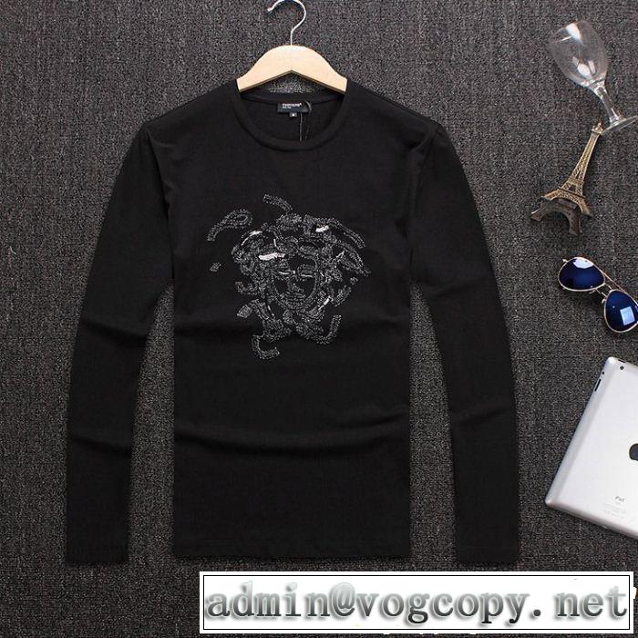  3色可選 長袖/Tシャツ 大人っぽく知的な VERSACE 2018新品入荷 絶妙な新商品 ヴェルサーチ